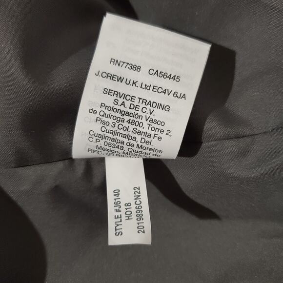 J. Crew Mercantile Classic Wool Cocoon City Coat Womens Size 4 Gray Zip  NWT - Picture 11 of 12